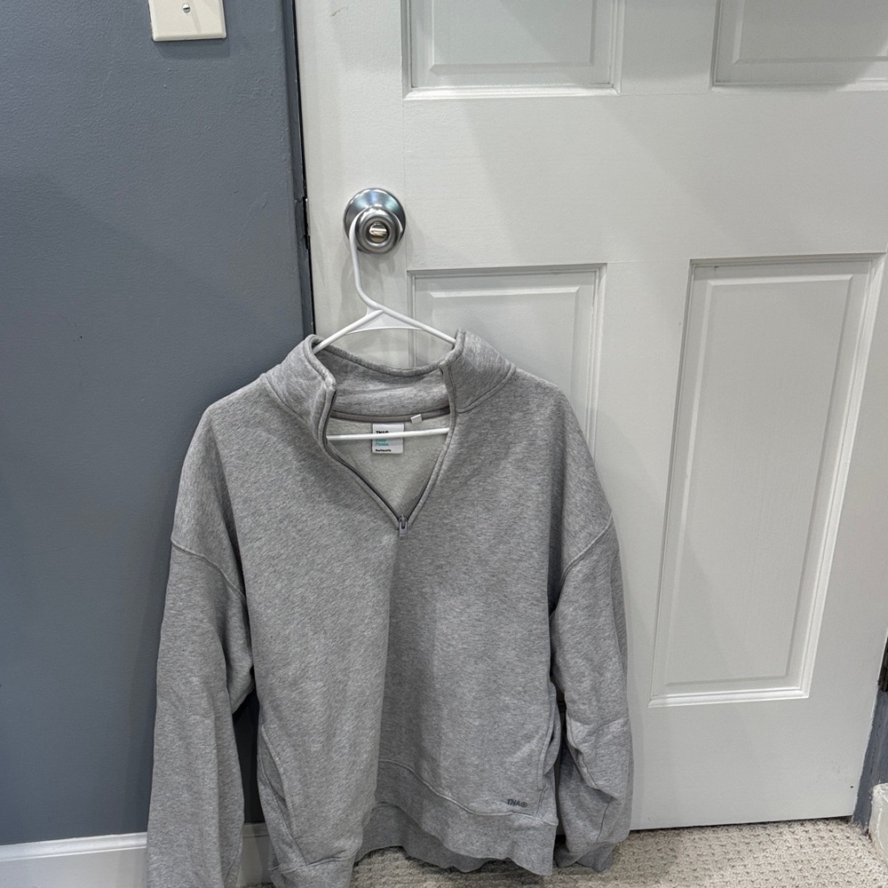 Aritzia tna quarter zip grey